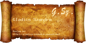 Gladics Szandra névjegykártya